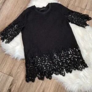 Bisous Project Black Lace Top - medium / large